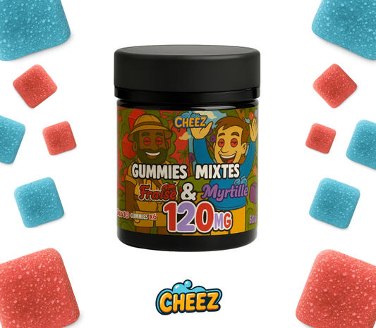 Gummies THC Myrtille et Fraise 30mg :  Acheter des BONBON THC  en Ligne