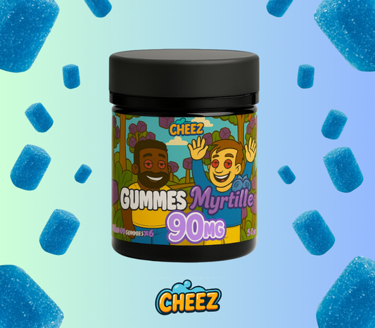 Bonbon THC France : Acheter les Meilleurs Gummies THC Myrtille 90mg